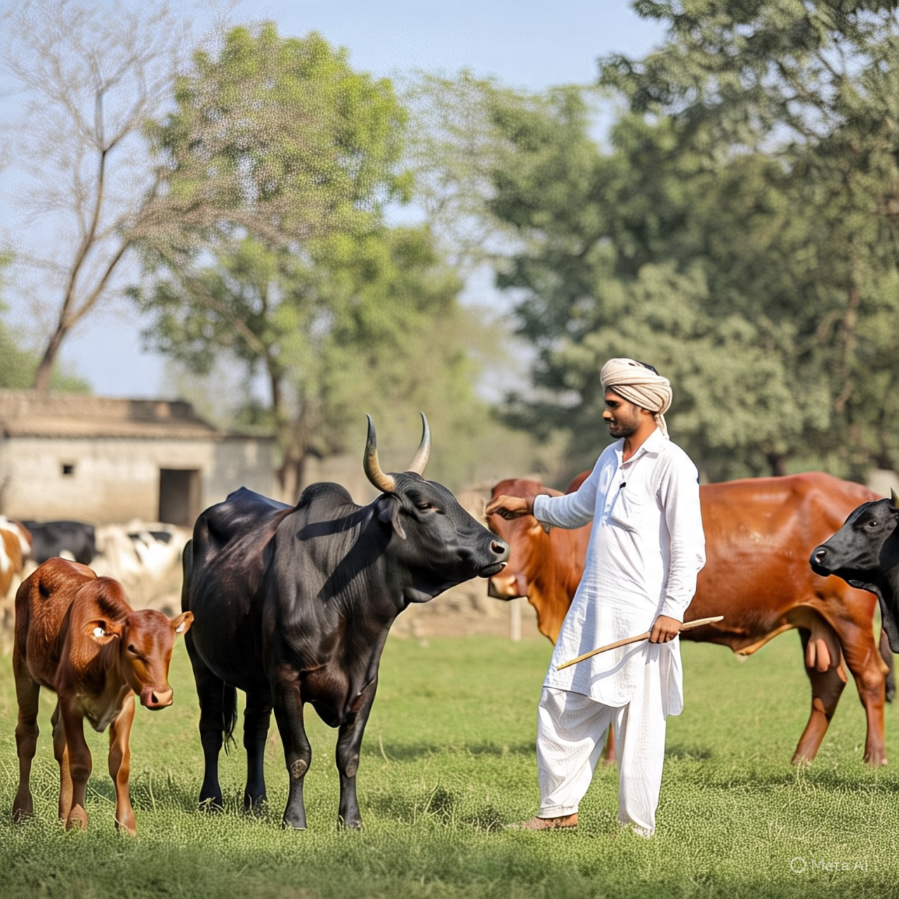 नैसर्गिक संगोपन पद्धत वापरली जात असलेली गाई